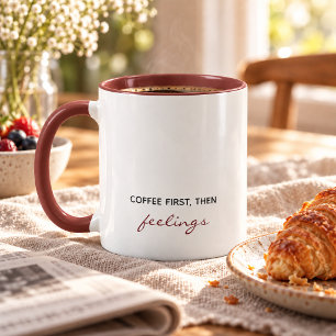 Caneca Café Primeiro, Sentimentos Divertidos Depois