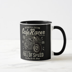 Caneca Café Racer Work Race Duro Duro Ir Rápido ou Ir par
