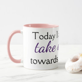 Caneca Café Rosa Impressão de Cota Motivacional Cólvora