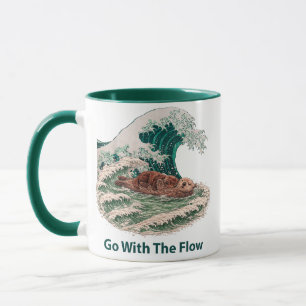 Caneca Café Sea Otter - Vá com o Fluxo Grande Onda