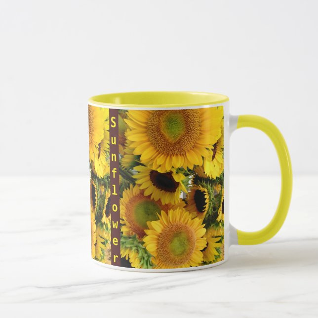 Caneca Café Sunflower Café Cup Sunshine Mug Personalize N (Direita)