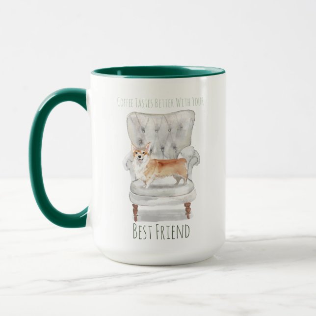 Caneca Café Tem Gosto Melhor...Corgi (Esquerda)