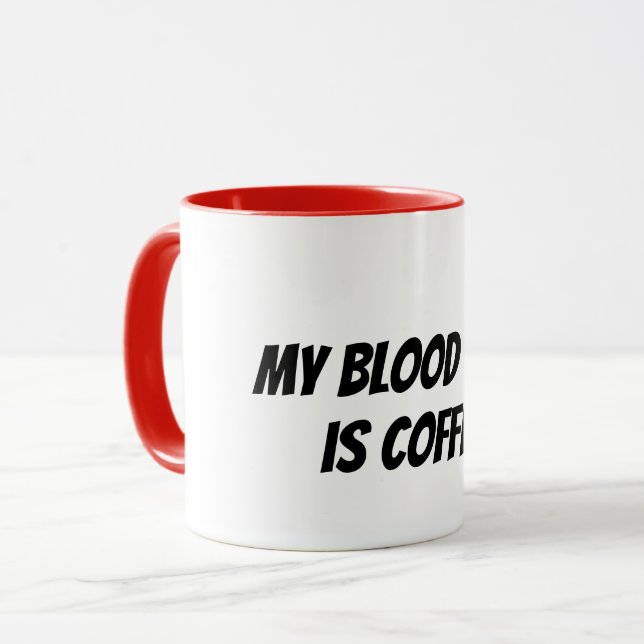 Caneca café tipo sangue (Frente Esquerda)