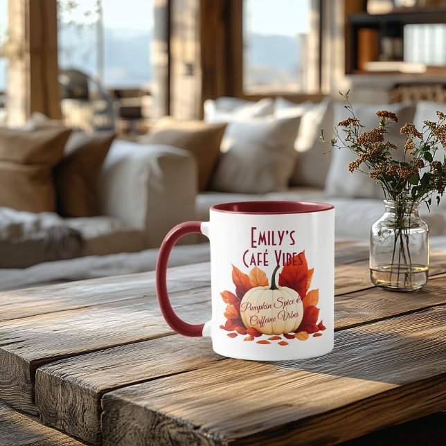 Caneca Café Vibes Outono – Amor de Tempero de Abóbora e C (Criador carregado)