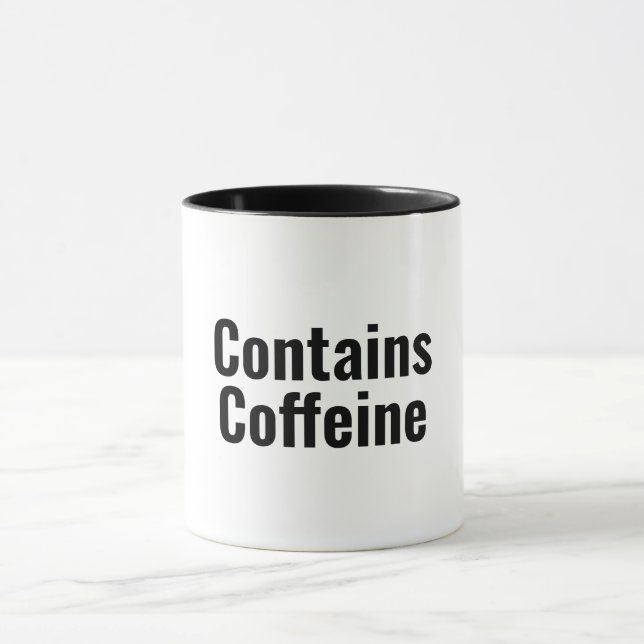 Caneca Cafeeiro engraçado joga tipografia de palavras (Centro)