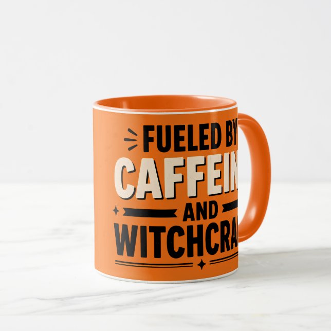 Caneca Cafeína e Feitiçaria Halloween Café para Professor (Frente Esquerda)