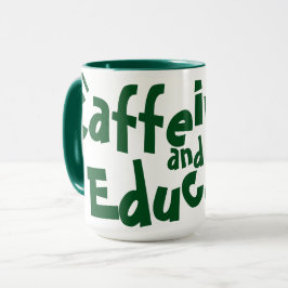 Caneca Cafeinato e Educar Engraçados Dizendo Professora V