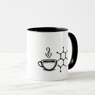 Caneca Cafeine Molecule Mug Composição Química Cafeine