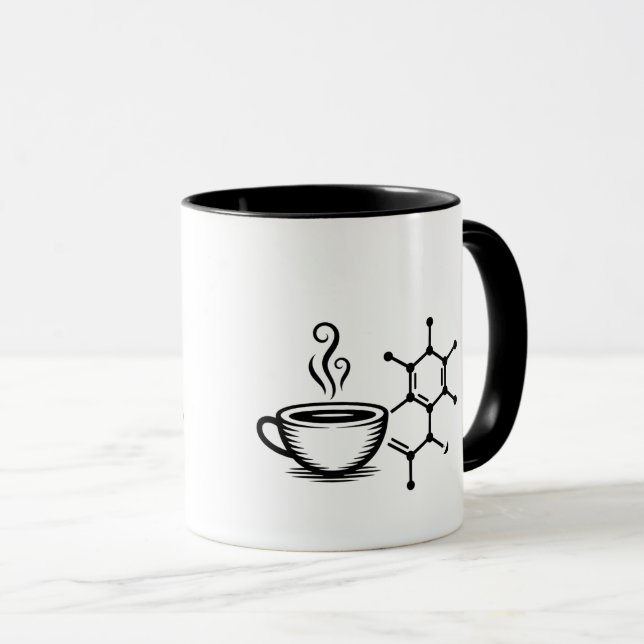 Caneca Cafeine Molecule Mug Composição Química Cafeine (Frente Esquerda)