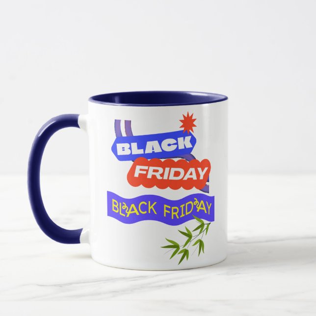 Caneca "Caffeine & Cart – Black Friday Hustle" (Esquerda)