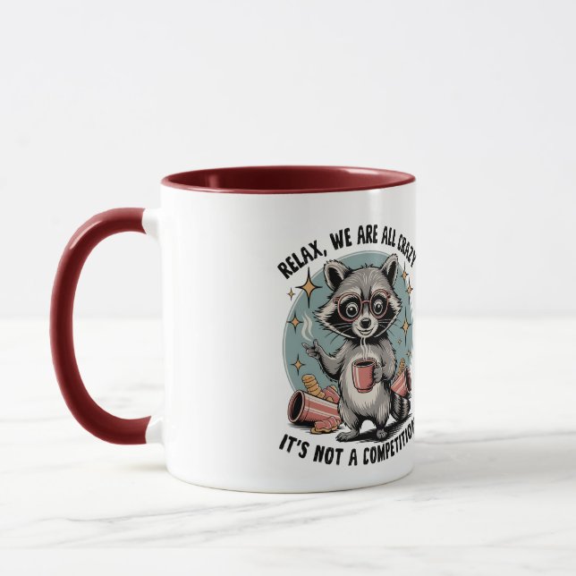 Caneca Caffeine Chaos Raccoon Mug (Esquerda)