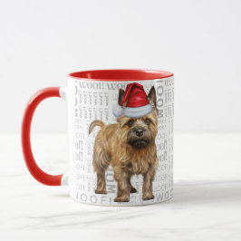 Caneca Cairn Terrier Dog Papais noeis em Pais