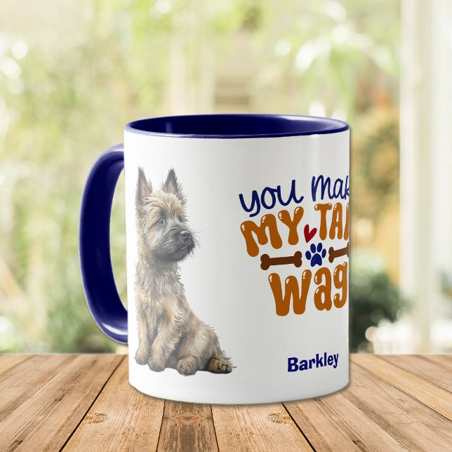Caneca Cairn Terrier Dog Você Faz Minha Cauda (Criador carregado)