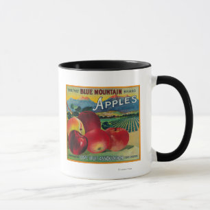 Caneca Caixa azul LabelCove de Apple da montanha, OU
