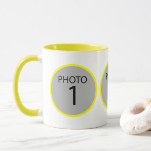 Caneca Caixa de café com FOTO REDONDA de modelo 3