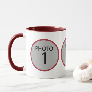 Caneca Caixa de café com FOTO REDONDA de modelo 3