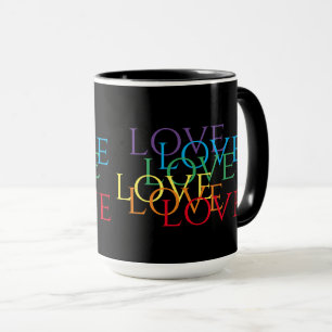 Caneca CAIXA DE CHUMBO AMOR II, CÃES DE COMbo Preto Alto