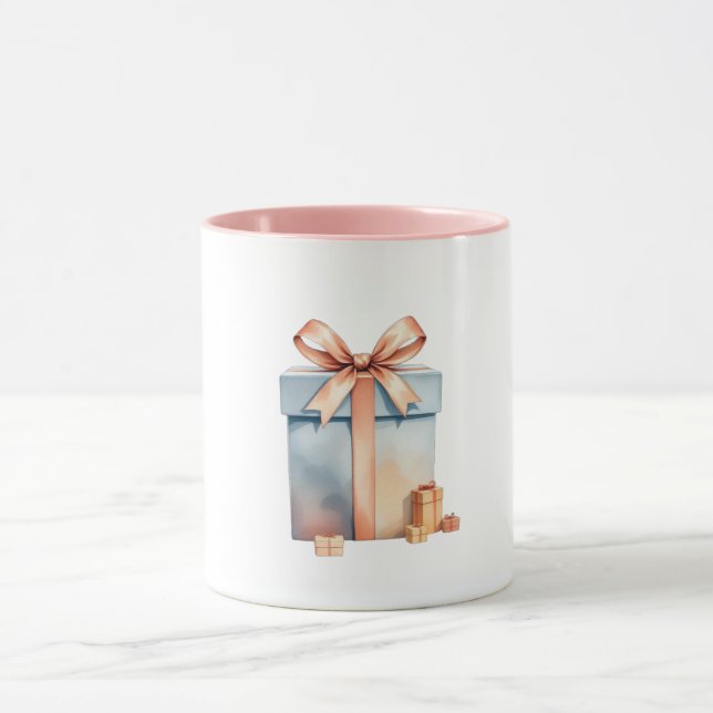 Caneca Caixa de Presentes de Natal (Centro)