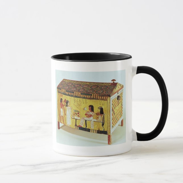 Caneca Caixa pintada com uma cena do banquete (Direita)