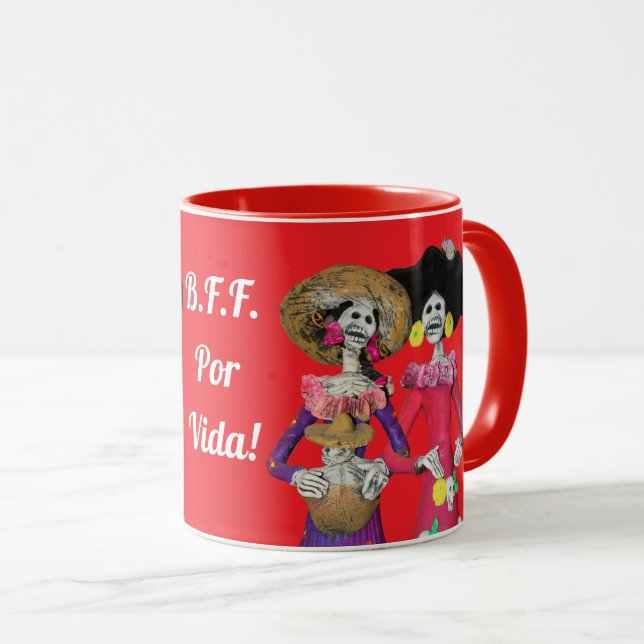 Caneca Calavera Amigas (Frente Esquerda)