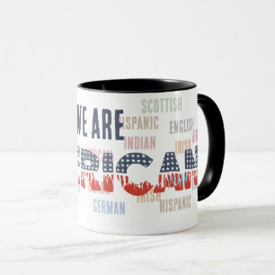 Caneca Caldeirão Cultural "AMERICANO" com Fonte de Bandei