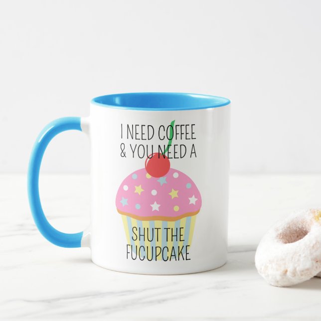 Caneca Cale-Se E Tome Uma Cupcake (Com Donut)