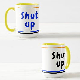 Caneca Cale-se piada (citação humorística) Colega Engraça