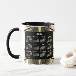 Caneca Calendário Artístico Sepia Neon 2023 de Janz Mug