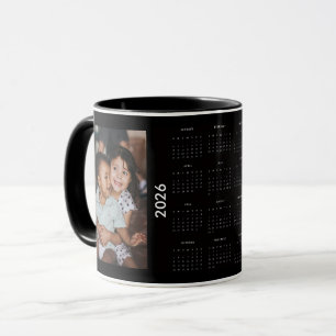Caneca Calendário de Fotos Personalizado Família 2 2026