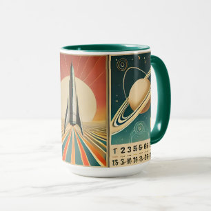 Caneca Calendário de Tempo do Espaço de Arte da Idade do