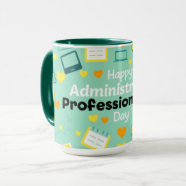 Caneca Calendário Dia do Administrador Divertido Coração 
