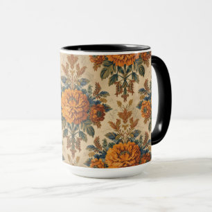 Caneca calêndula William Morris floral Vintage