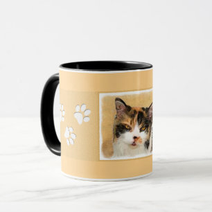 Caneca Calico Cat Painting - Gato Original Bonito