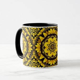 Caneca Calidoscópio de Girassol