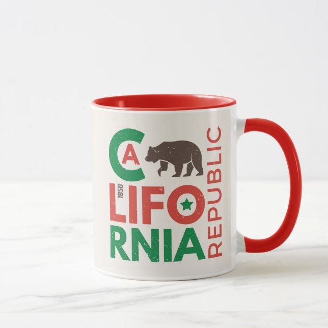 Caneca Califórnia com logotipo do urso de urso (Direita)