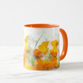 Caneca California Poppy Impressionística Art