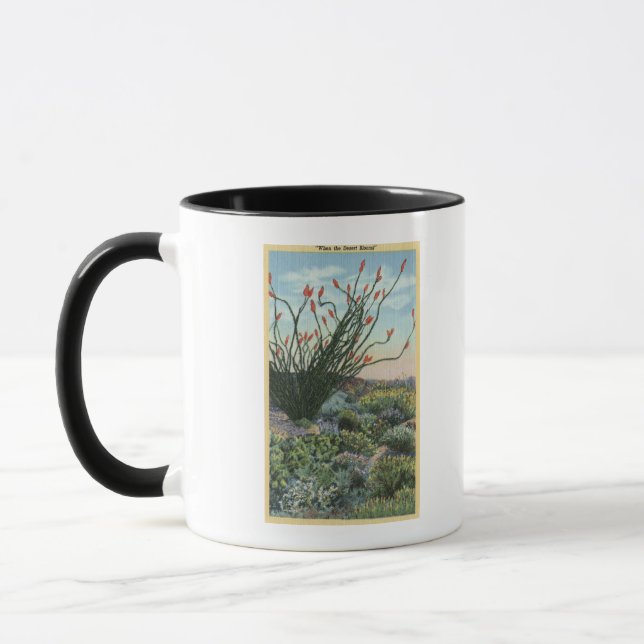 Caneca CaliforniaView de Cactos em Bloom (Esquerda)
