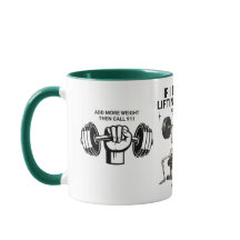 Call 911 Skeleton Weightlifting Gym Coffee Mug