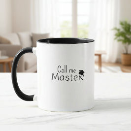 Caneca Call me Master - Customizable Mug - Degree -