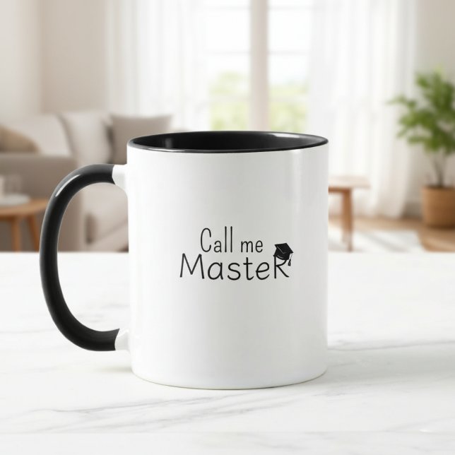 Caneca Call me Master - Customizable Mug - Degree -  (Criador carregado)
