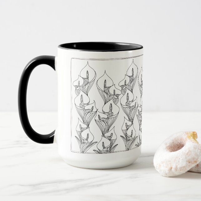 Caneca Calla 〜 BlackLine 〜 マ グ . (Com Donut)
