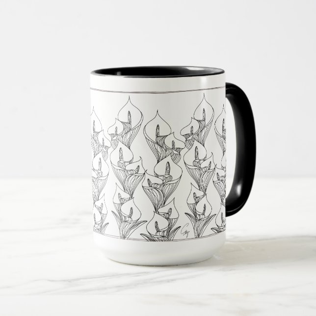 Caneca Calla 〜 BlackLine 〜 マ プ カ ッ マ グ カ グ プ  (Frente Esquerda)