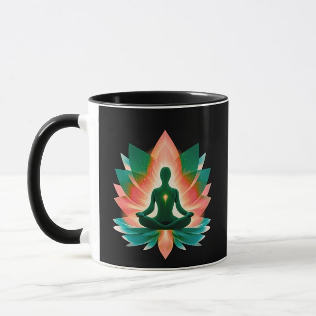 Caneca Calm Strength Meditation Aura Art (Esquerda)