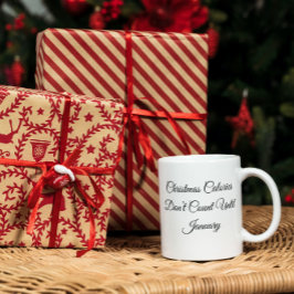 Caneca Calorias de Natal não contam até Mug