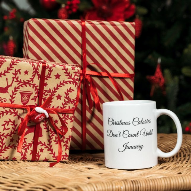 Caneca Calorias de Natal não contam até Mug (Criador carregado)