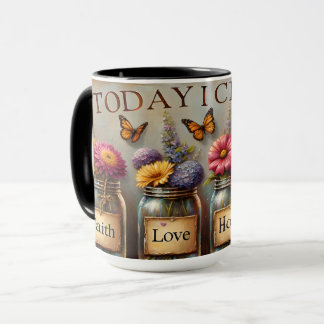 Caneca Cama De Cerâmica Colorida, Hoje Eu Escolho...