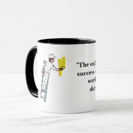 Caneca Cama de Citação Motivada Preta Negrito Negrito
