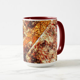 Caneca Camadas sujas ou enferrujadas desorganizadas em má