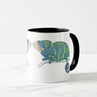 Caneca Camaleão Azul e Verde