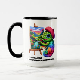 Caneca Camaleões Entendam Teoria das Cores